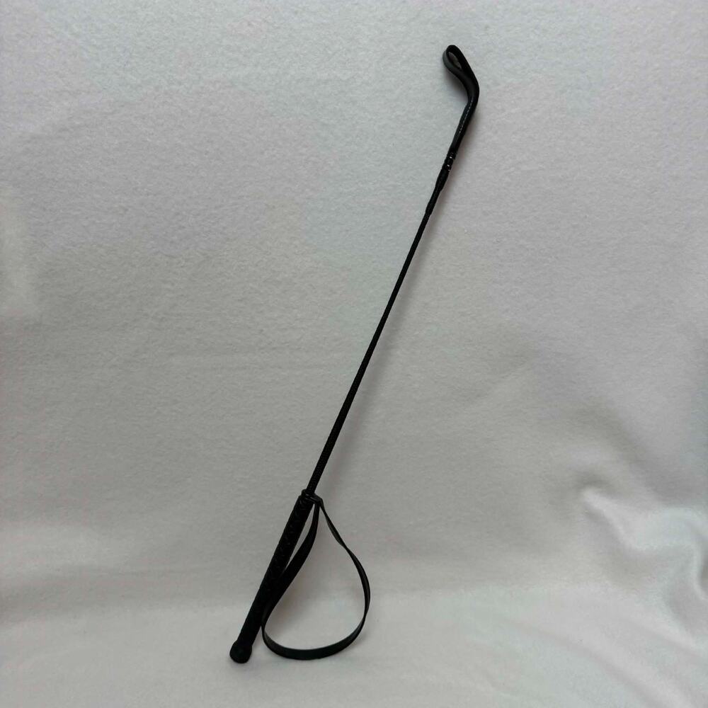 24" Riding Crop with Wrist Strap Black Horse Whip Jump Bat Equestrianism